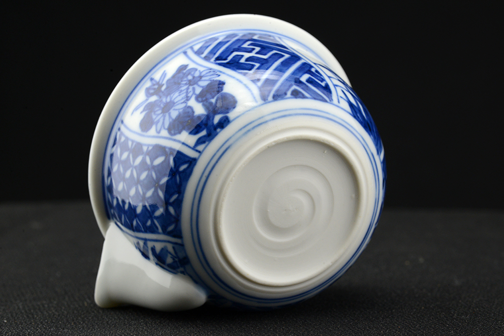 Kyoto kék porcelán teáskészlet 